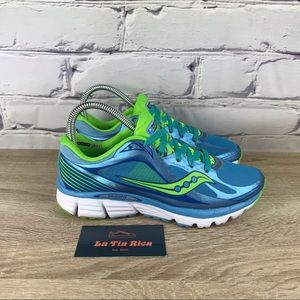 Saucony Kinvara 5 Blue Green Running Shoes
